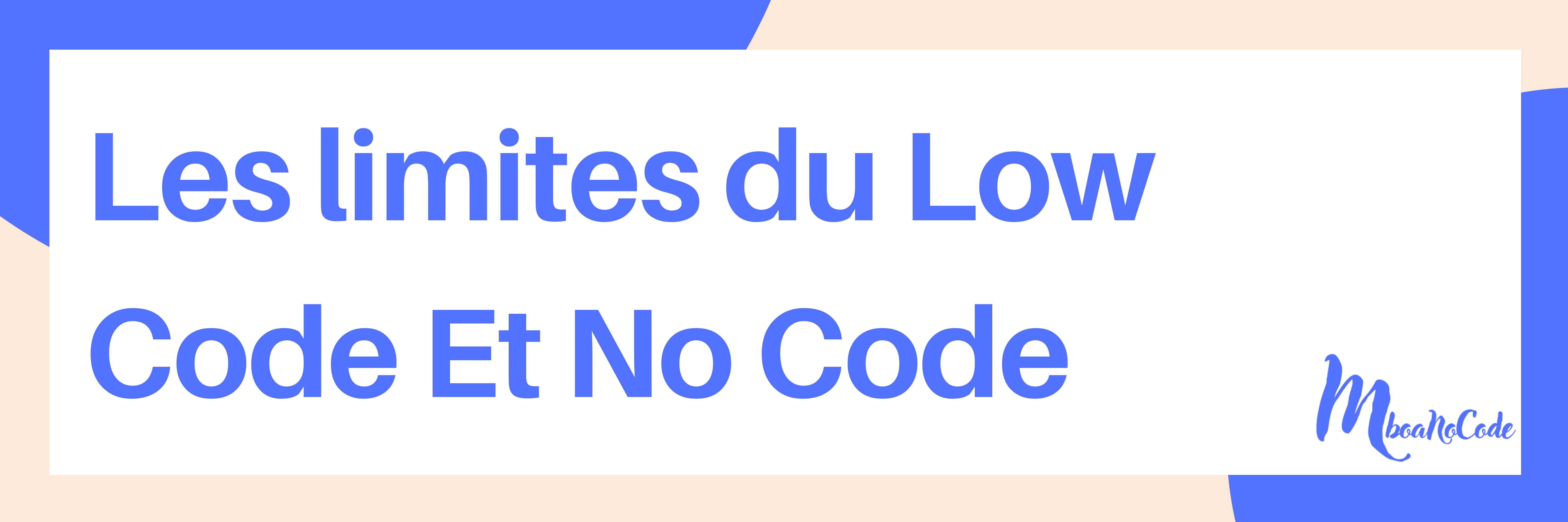 limites du low code et no code